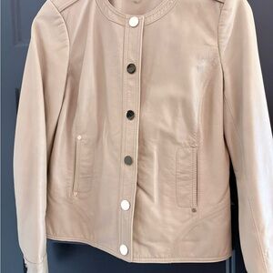 Tory Burch Beige Leather Jacket